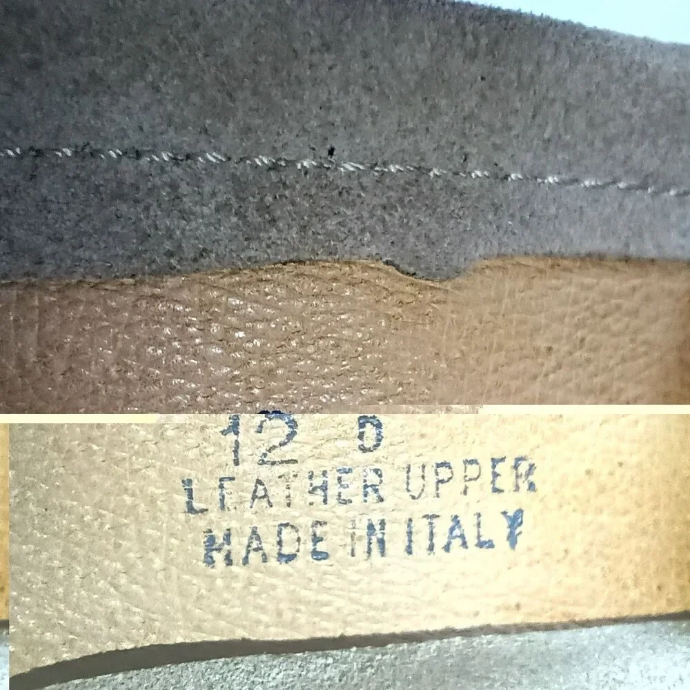 Banana Republic Italian Suede Moc Toe  Slip On Loafers Stone Men’s Size 12 EUC